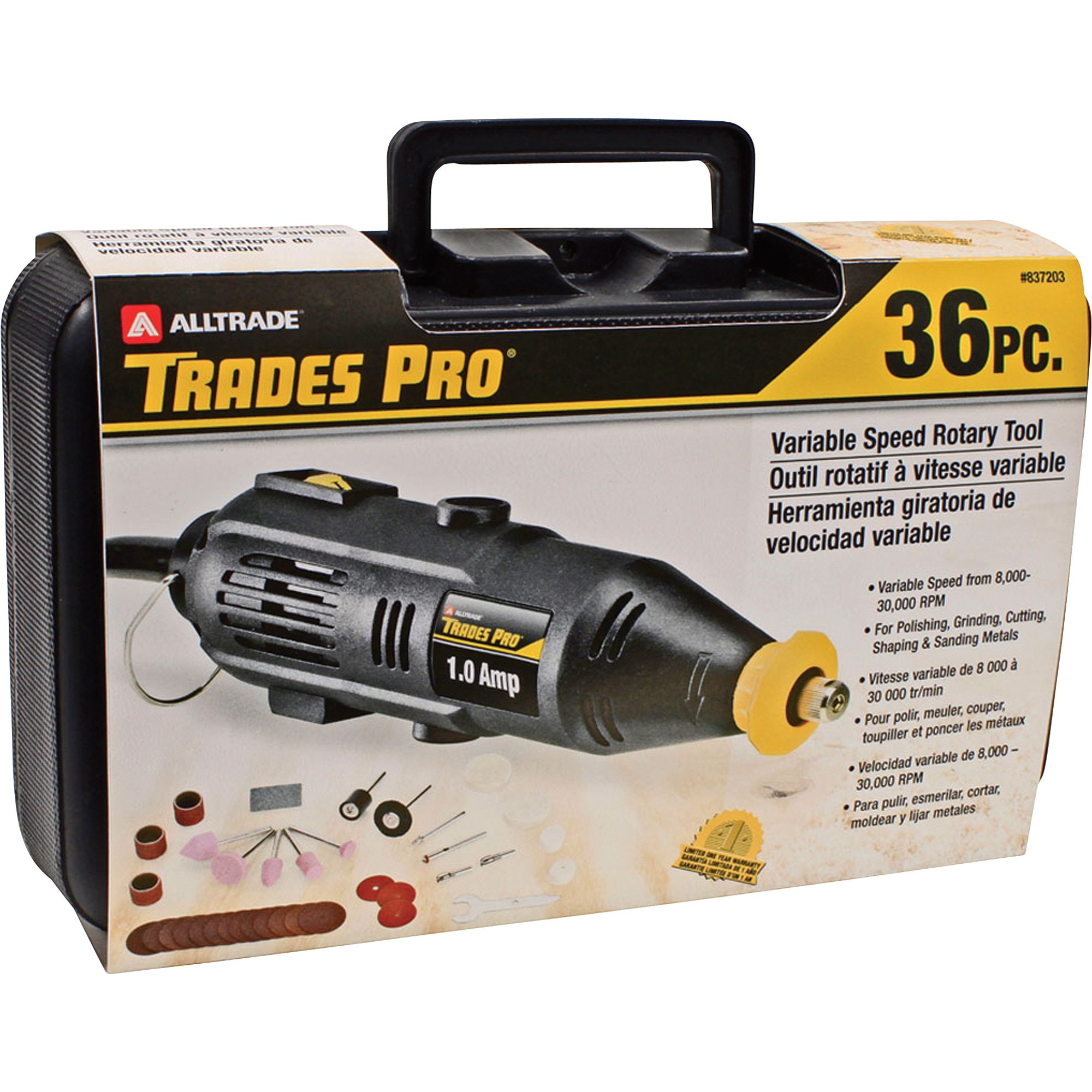 Alltrade 36-Pc. Rotary Tool Set — Model# 837203